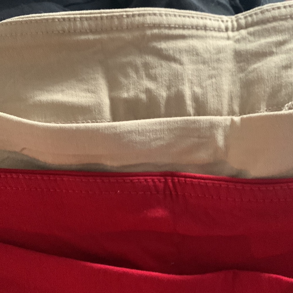 2 for 1 price!!! 2 pairs of Terra & Sky Dress pants-Slacks- Red and Khaki